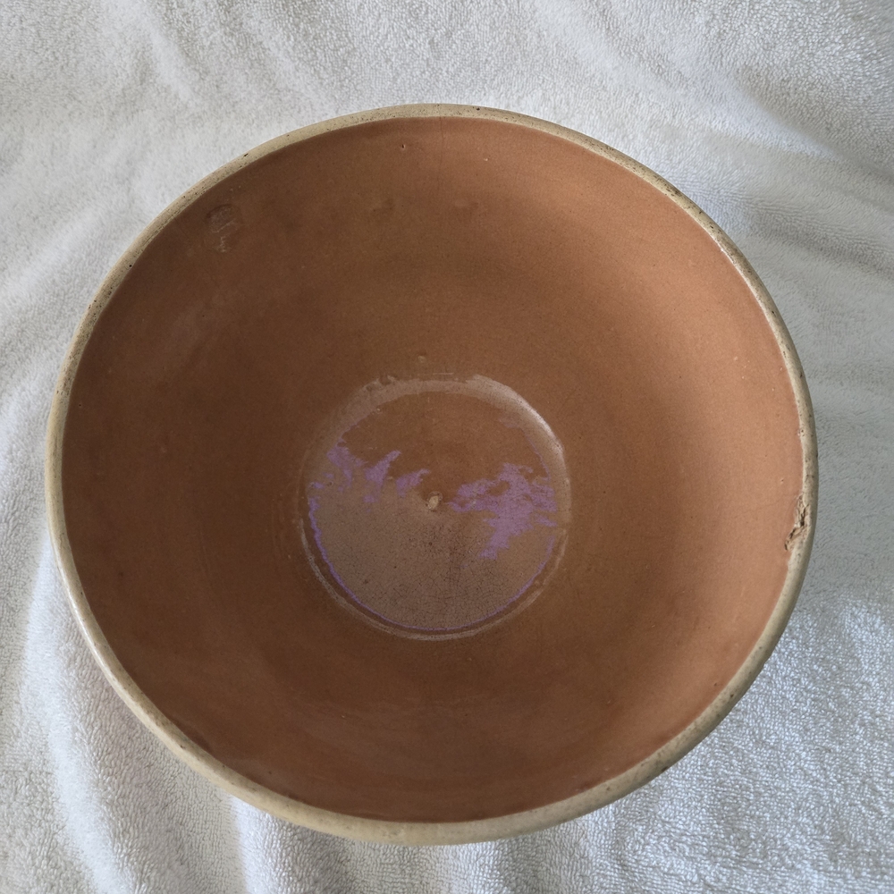 Vintage Watt Pottery, Moon & Stars, Ceramic Mixing Bowl, #9 - Pumpkin Glaze - Picture 2 of 5